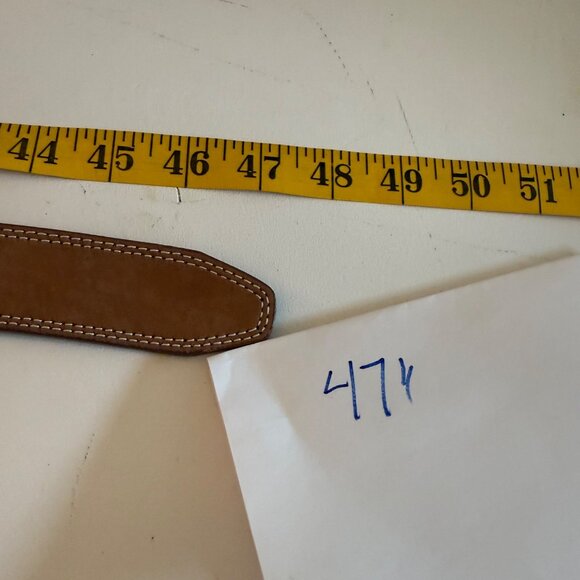 Timberland Genuine Leather Mens Belt With Metal Buckle In Brown Size 42/105 - Picture 9 of 10